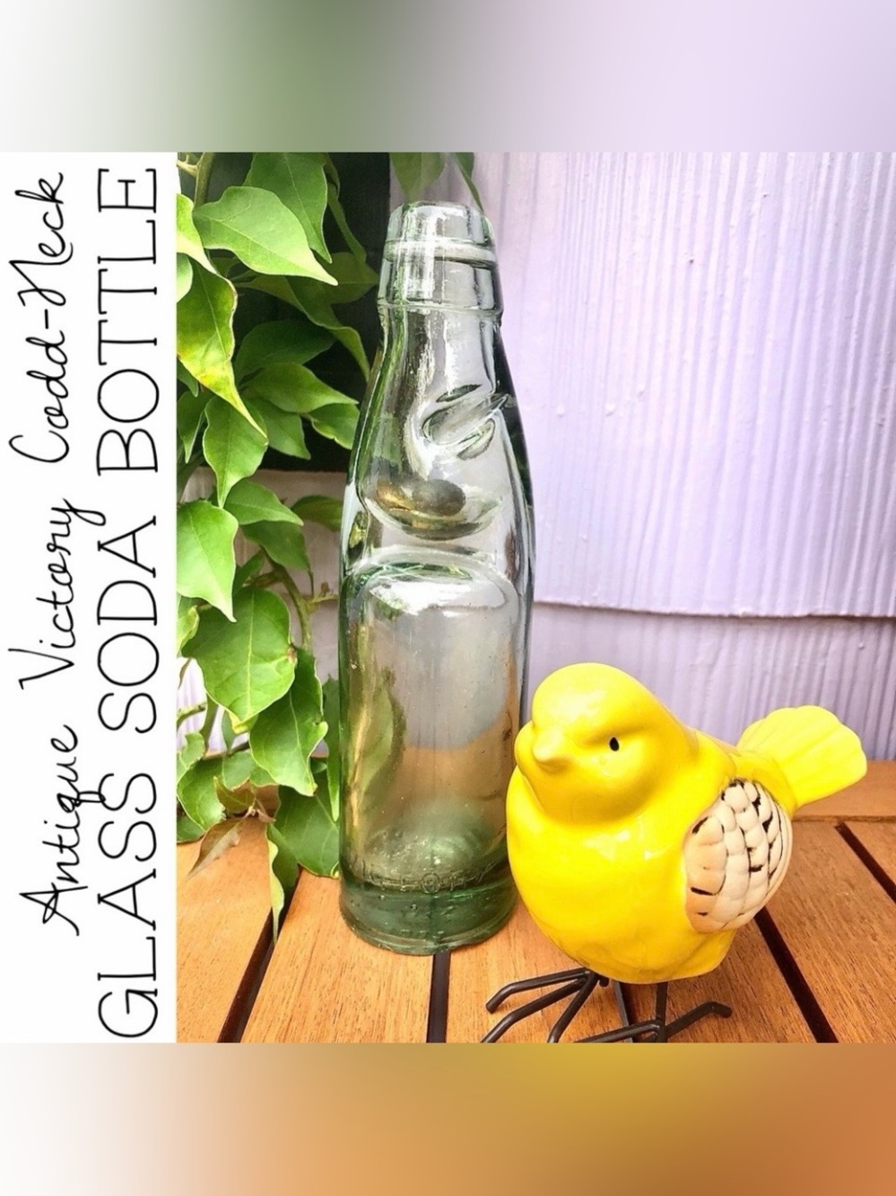 Antique Victory Codd-Neck Soda Bottle